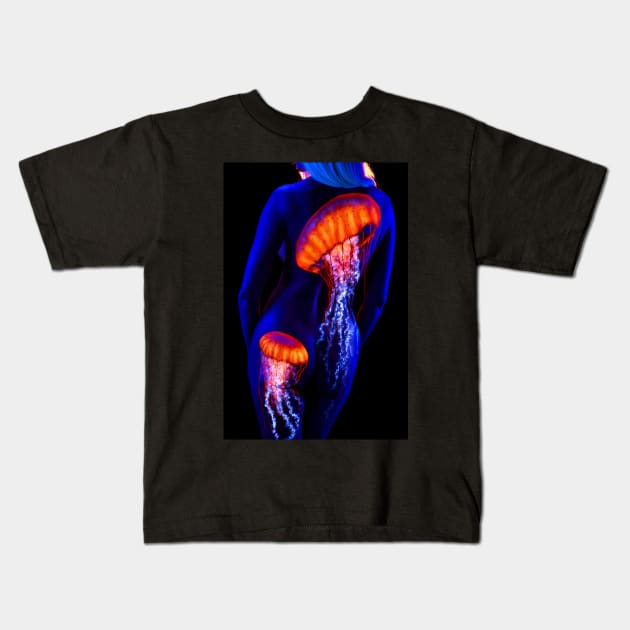 Jellyfish Kids T-Shirt by UnderBlackLight